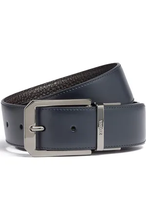 Ermenegildo Zegna Grained leather reversible belt