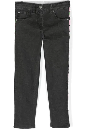 Stella McCartney Striped-trim slim jeans