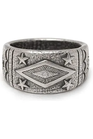 Nialaya Engraved vintage-style ring