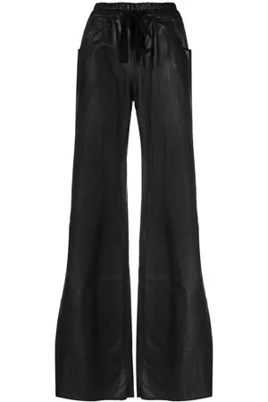 ISAAC SELLAM EXPERIENCE Wide-leg drawstring leather trousers