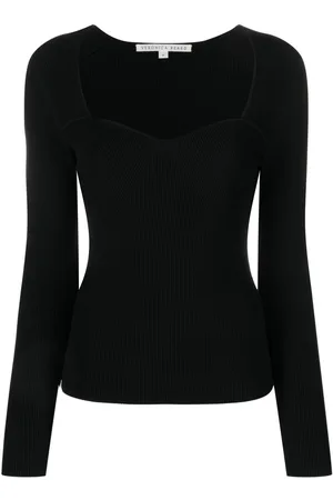 VERONICA BEARD Sweetheart ribbed knit top