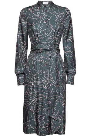 Salvatore Ferragamo Abstract-print silk shirt dress