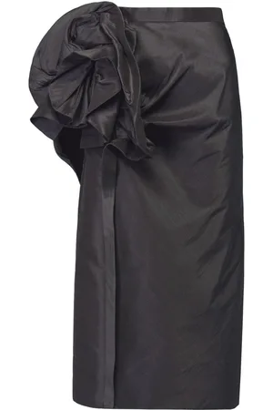 Maison Margiela Moiré-effect ruffled midi skirt