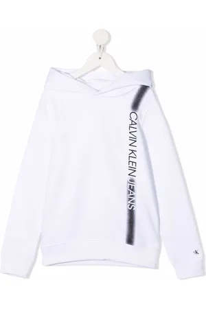 Calvin Klein Sprayed stripe logo-print hoodie