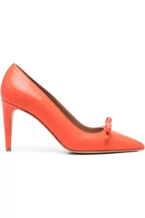 RED(V) Bow-detail leather 90mm pumps