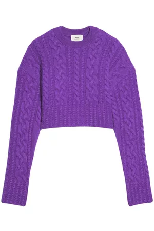 Ami Cable-knit virgin wool jumper