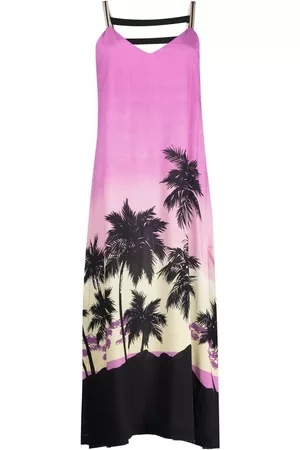 Palm Angels Sunset-print midi dress