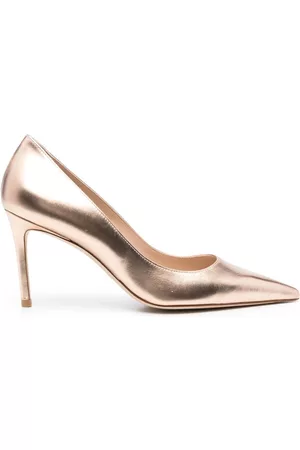 Stuart Weitzman 90mm metallic-effect pointed pumps