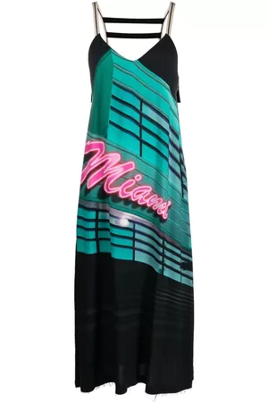 Palm Angels Miami graphic-print midi dress