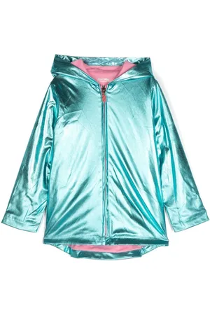 Billieblush Girls Rainwear - Logo-print hooded raincoat