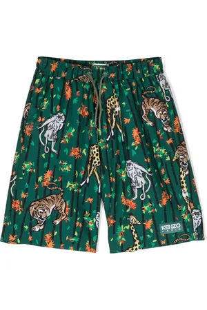 Kenzo Animal-print knee-length swim shorts