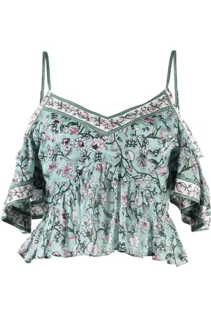 Marant Etoile Garuva off-shoulder floral-print top