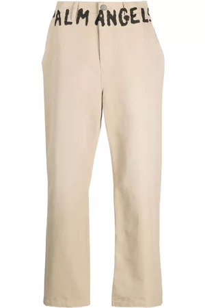 Palm Angels Logo-print chino trousers