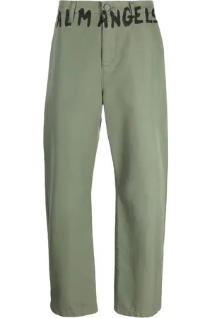 Palm Angels Logo-print chino trousers