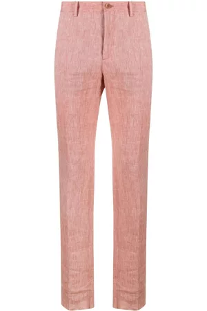 Etro Men Pants - Flat-front straight-leg trousers