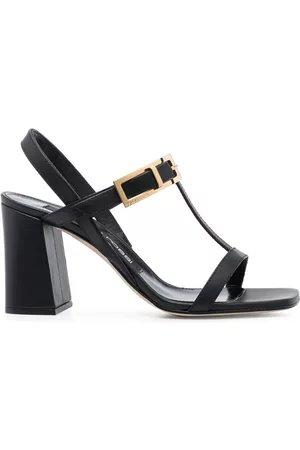 Sergio Rossi Buckled T-bar leather sandals