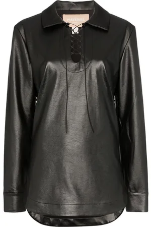 MATÉRIEL by Aleksandre Akhalkatsishvili Faux leather lace-up top
