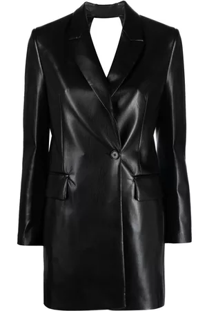Msgm Faux-leather mini blazer dress