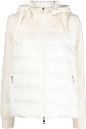 Moncler Quilted-panel hooded cardigan