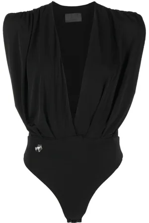 Philipp Plein Plunging v-neck bodysuit