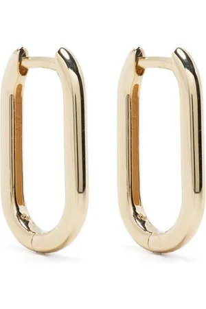 Ursa 9kt yellow oval hoop earrings