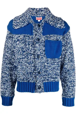 Kenzo Contrast-panel knitted cardigan