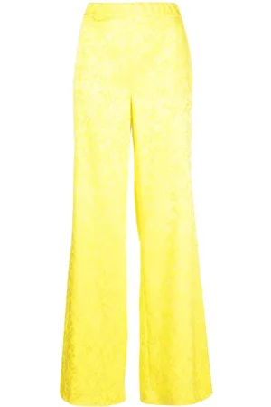 P.A.R.O.S.H. Floral-jacquard wide-leg trousers