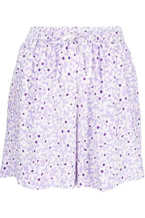P.A.R.O.S.H. Silk floral-print drawstring shorts