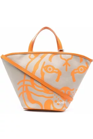 Kenzo Women Handbags - Tiger-print tote bag