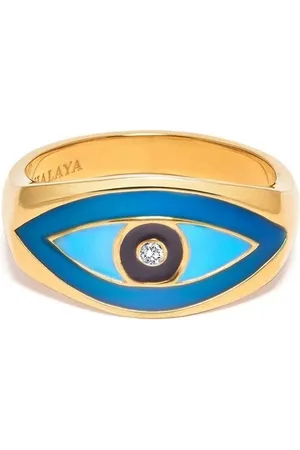Nialaya Men Rings - Large Evil Eye ring