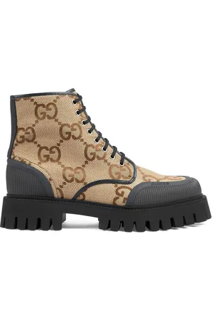 Gucci Men Boots - GG lace-up combat boots