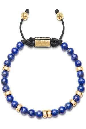 Nialaya Men Bracelets - Lapis beaded bracelet