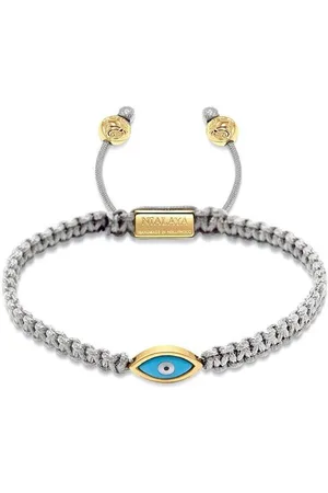 Nialaya Men Bracelets - Evil Eye woven bracelet