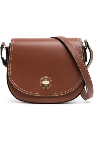 AGNÈS B. Contrast-stitching leather bag