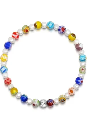 Nialaya Glass pearl-detail bracelet