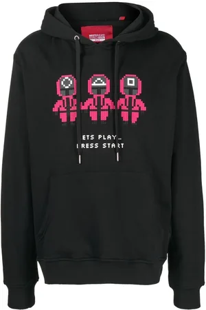 MOSTLY HEARD RARELY SEEN Pink Trio drawstring hoodie
