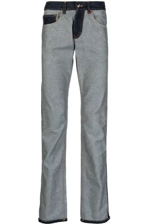 Ports V Contrasting-panel detail trousers