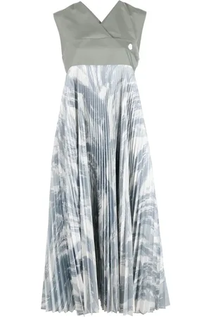 Moncler X HYKE abstract-print pleated dress