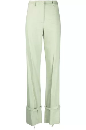 Patrizia Pepe Twill buckled-ankle trousers