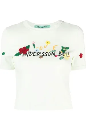 Andersson Bell Dasha flower-garden logo T-shirt