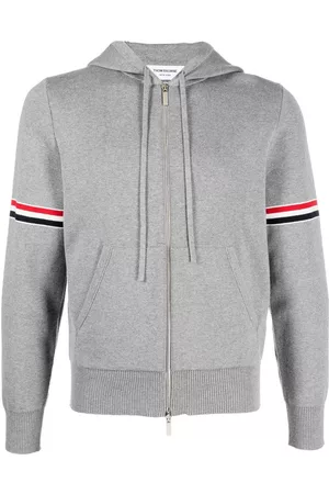 Thom Browne Striped zip-up hoodie