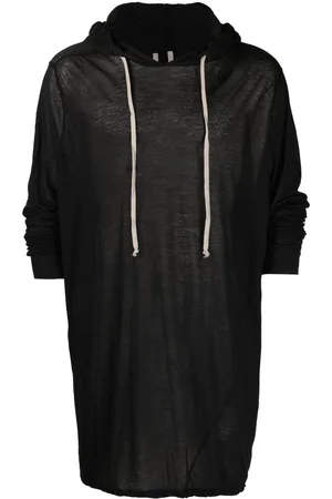 Rick Owens Longline organic cotton hoodie