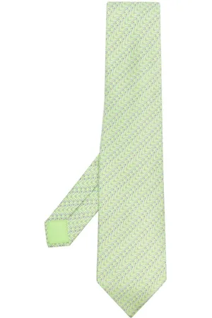 Hermès Men Accessories - 2000s pre-owned knot pattern-print silk necktie