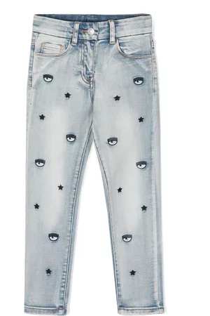 Chiara Ferragni Eyelike-motif denim jeans