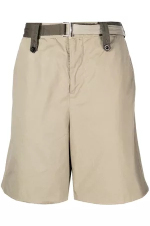 SACAI Belted-waist bermuda shorts