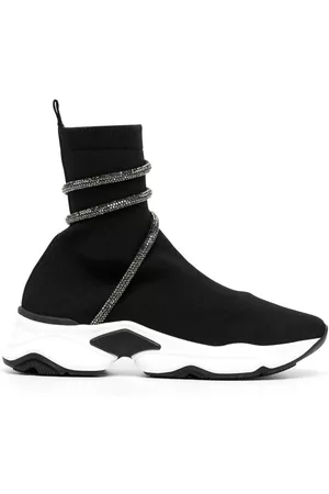 RENE CAOVILLA Wraparound-strap sock sneakers