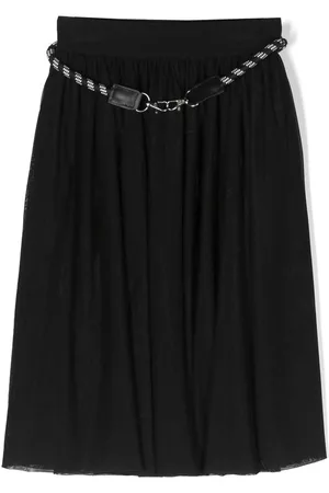 DKNY Pleated belted skirt