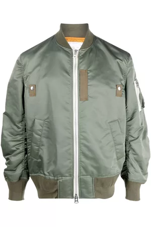 SACAI Baseball-collar bomber jacket