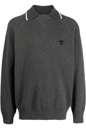 SONGZIO Collar-detail crew-neck jumper