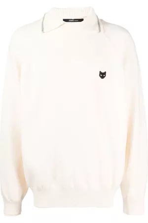 SONGZIO Collar-detail crew-neck jumper